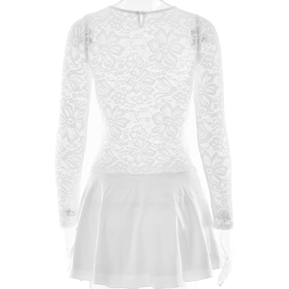 Frend Dantelli Mini Elbise