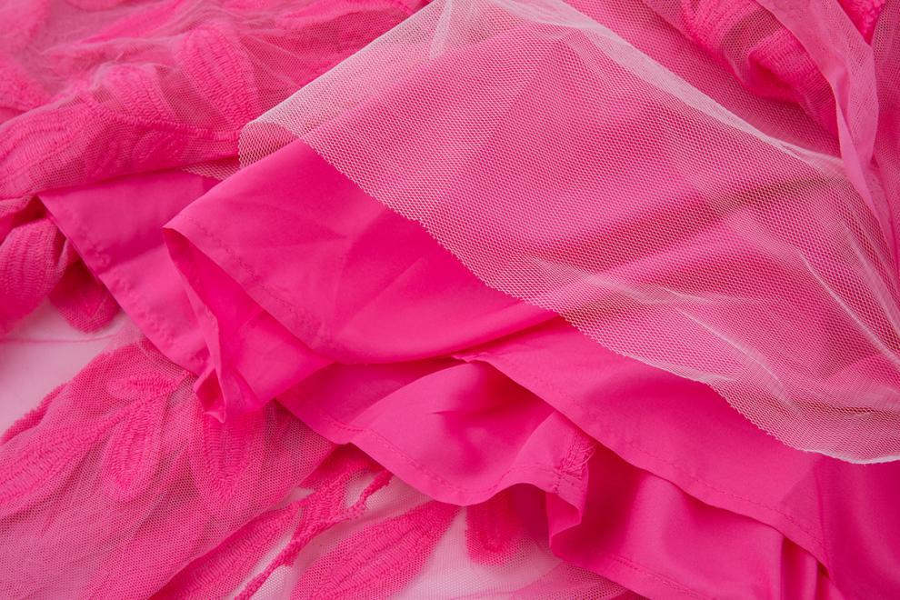 Adeon Pembe Midi Elbise