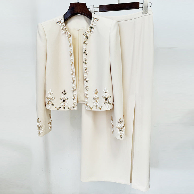 Bejna Yırtmaçlı Etek Blazer Takımı