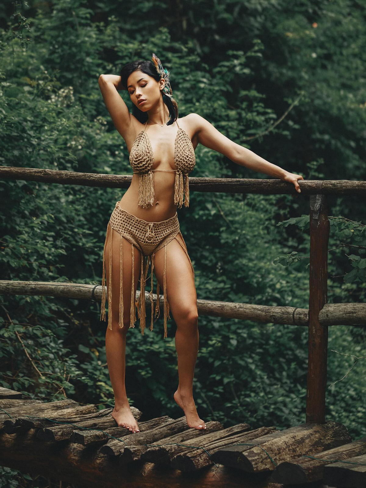 Berlin Örgü Saçaklı Bikini