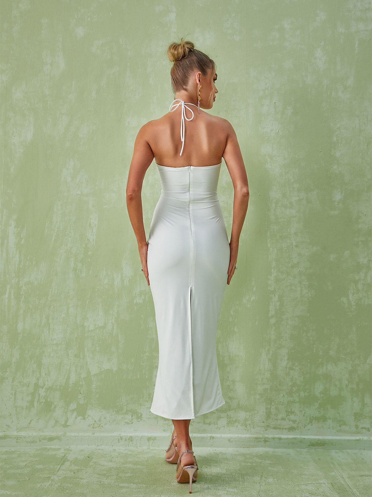 Dorcas Halter Yaka Midi Elbise