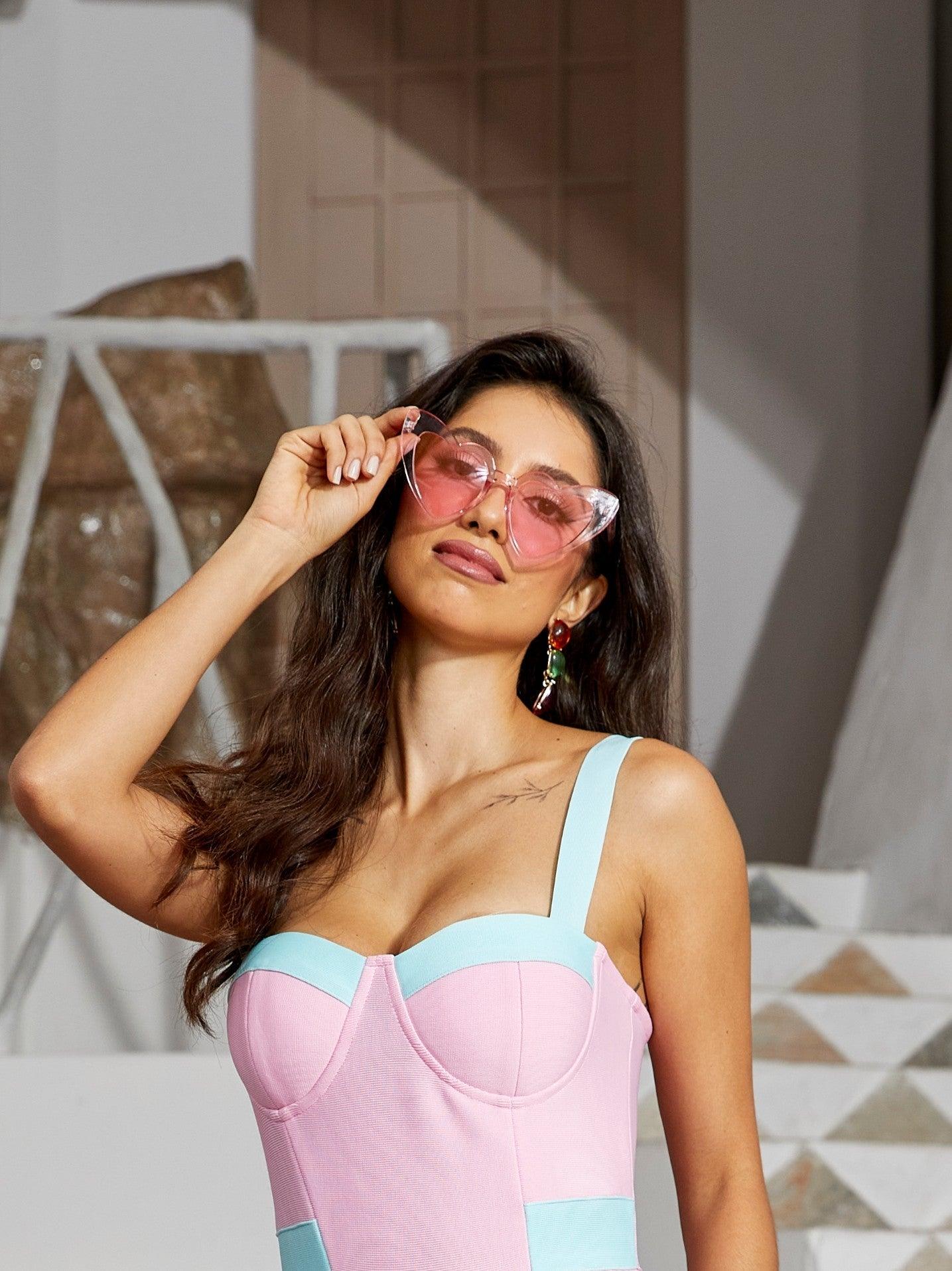 Flavia Şeffaf Kalpli Gözlük