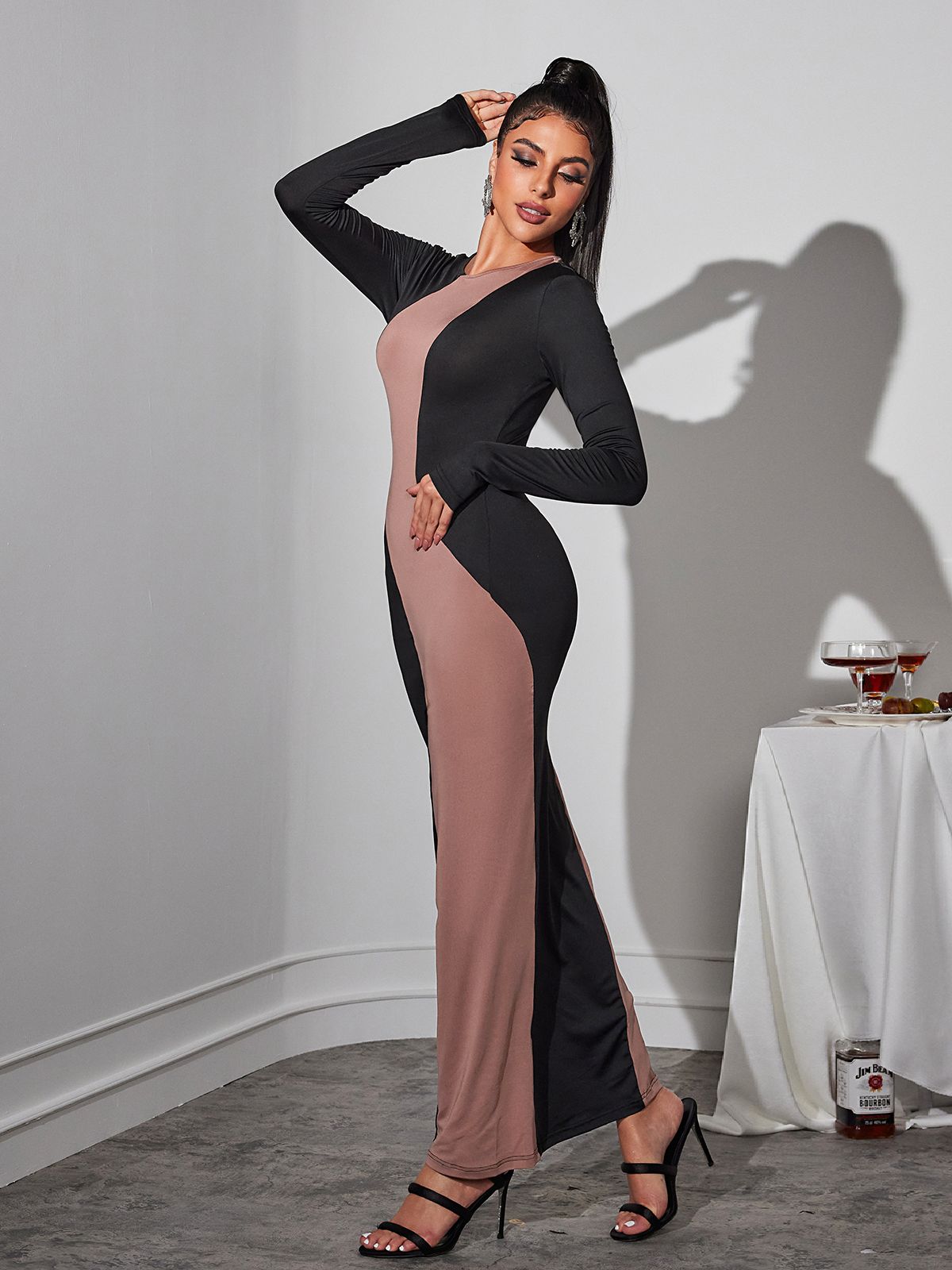 Katima Baskılı Maxi Elbise