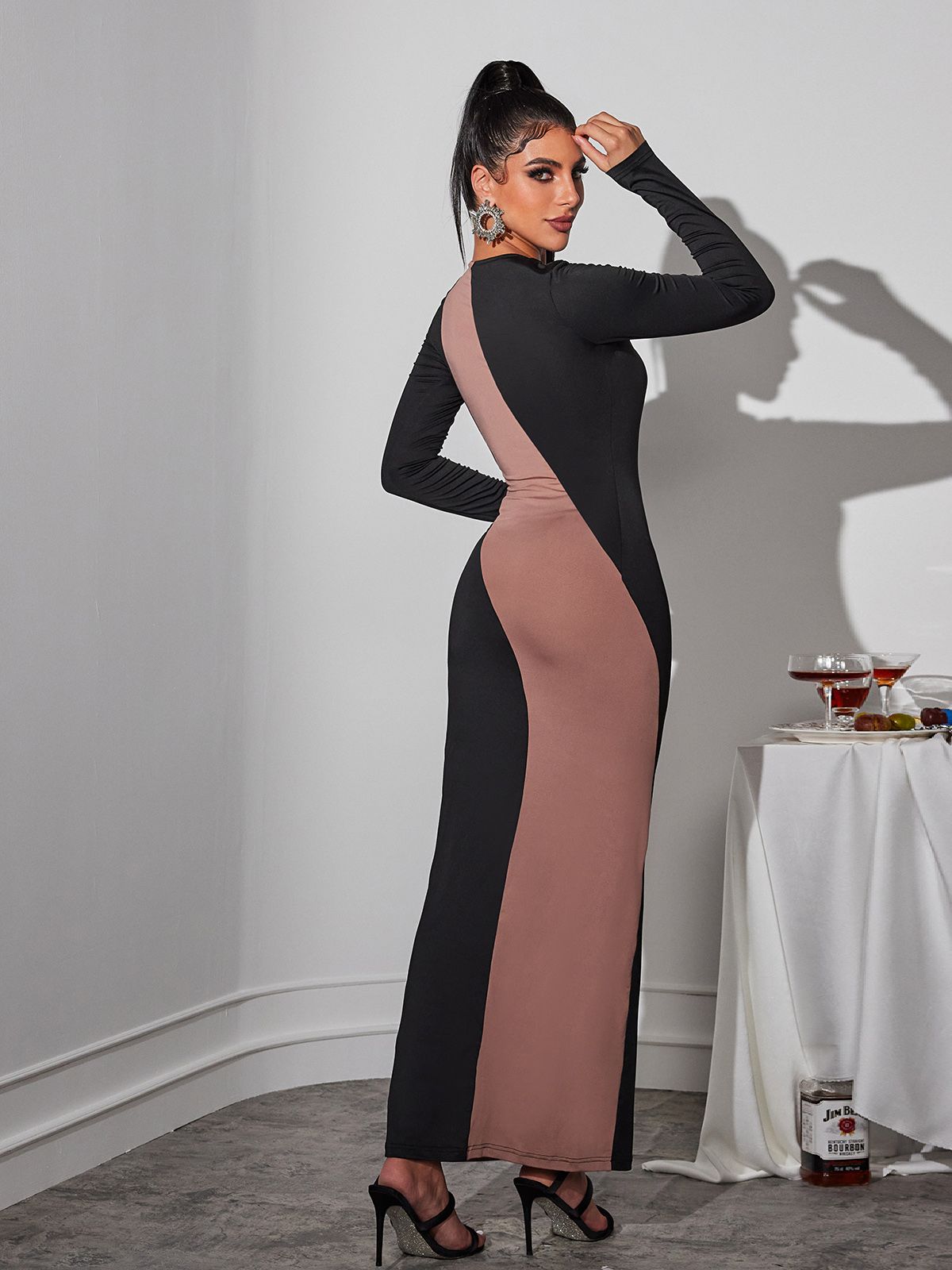 Katima Baskılı Maxi Elbise