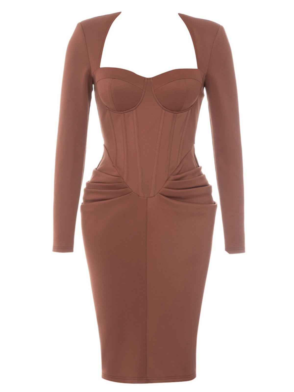 Noelani Korse Midi Elbise