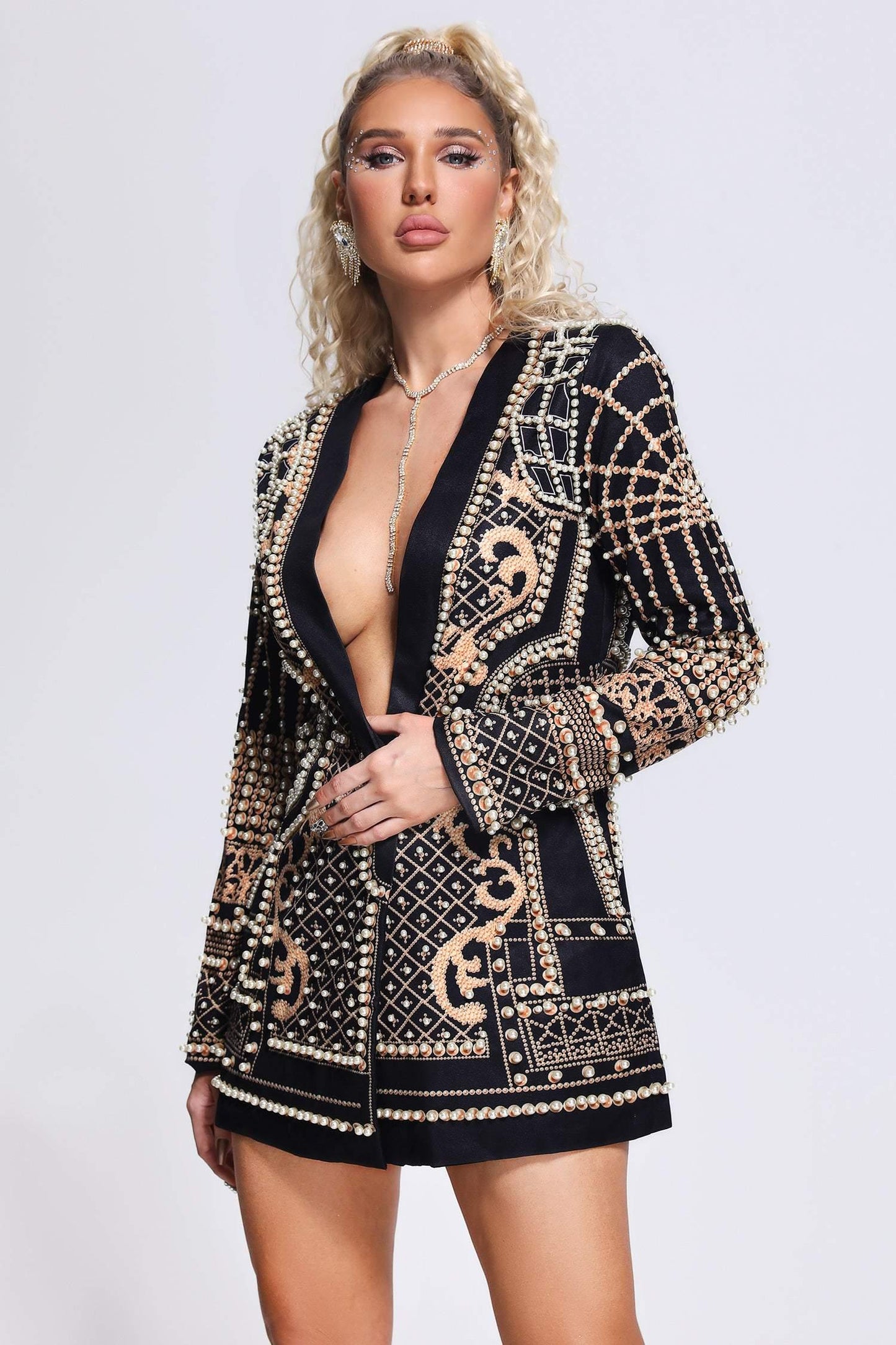 Chio Boncuklu Blazer Elbise
