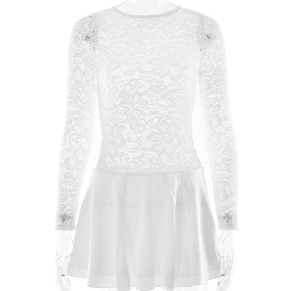 Frend Dantelli Mini Elbise