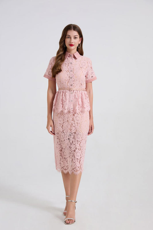 Acerya Dantelli Midi Elbise