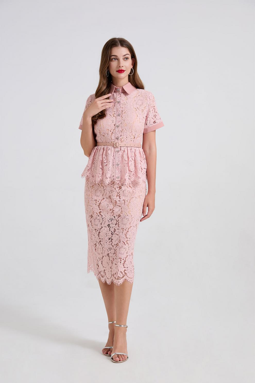Acerya Dantelli Midi Elbise