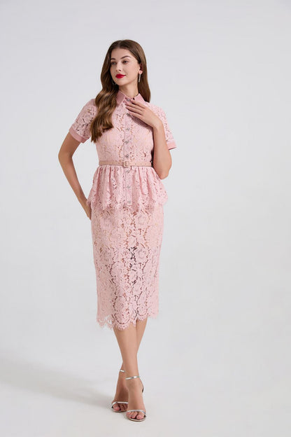 Acerya Dantelli Midi Elbise