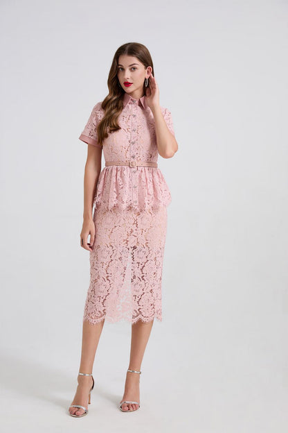 Acerya Dantelli Midi Elbise