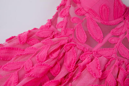 Adeon Pembe Midi Elbise
