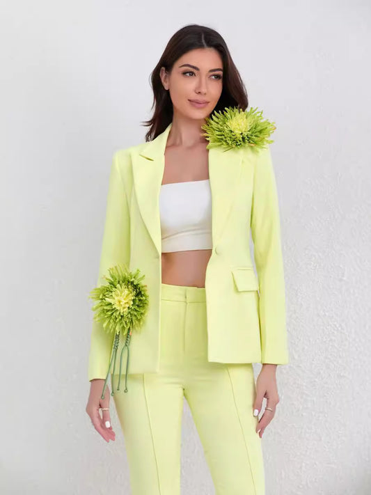 Amelia Çiçekli Blazer Takım