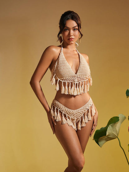 Aquila Örgü Saçaklı Bikini