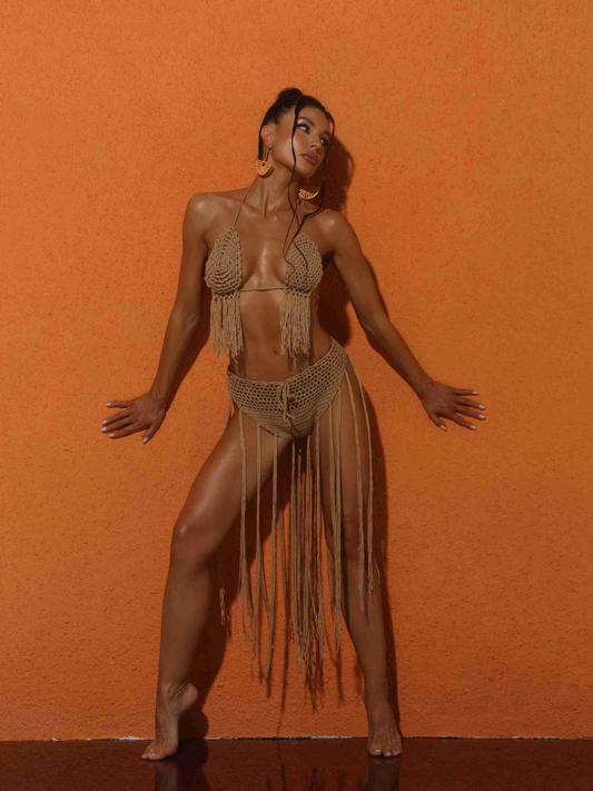 Berlin Örgü Saçaklı Bikini