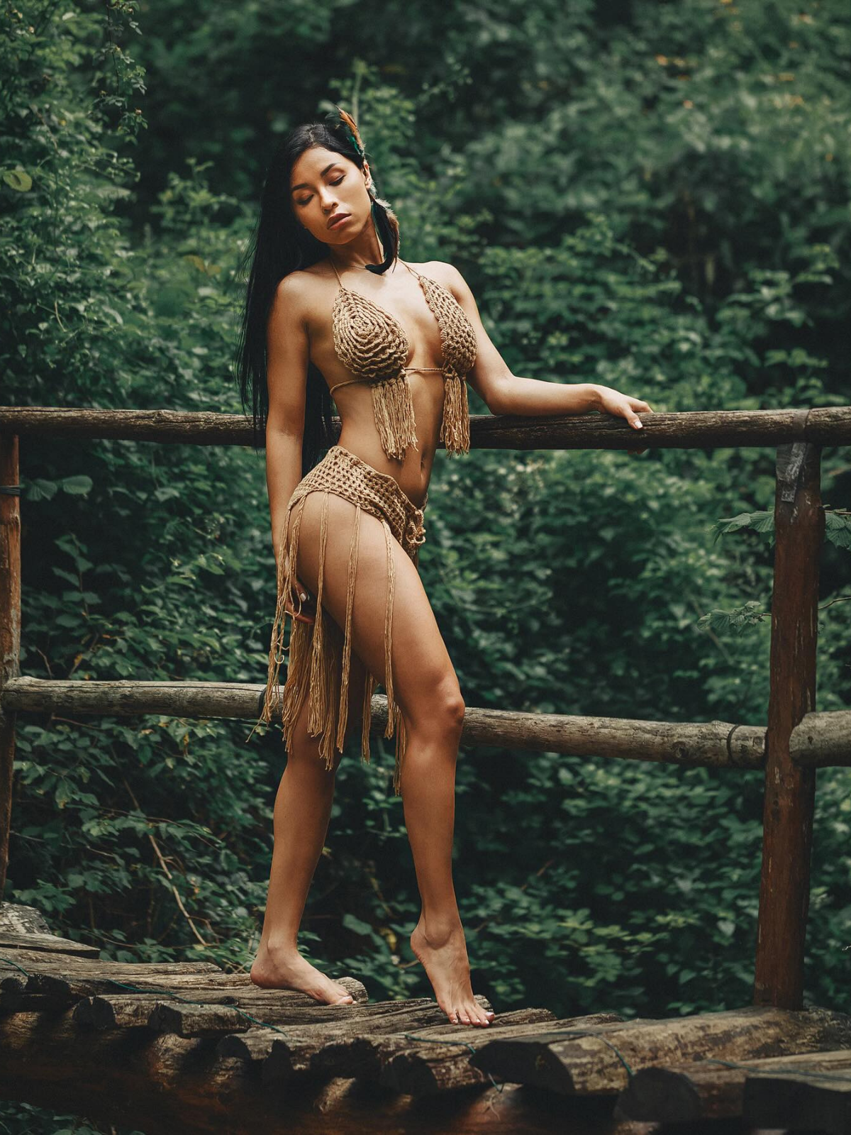 Berlin Örgü Saçaklı Bikini
