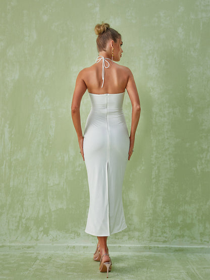 Dorcas Halter Yaka  Midi Elbise