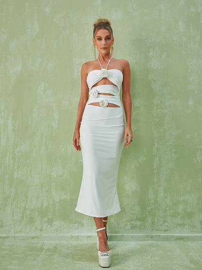 Dorcas Halter Yaka  Midi Elbise