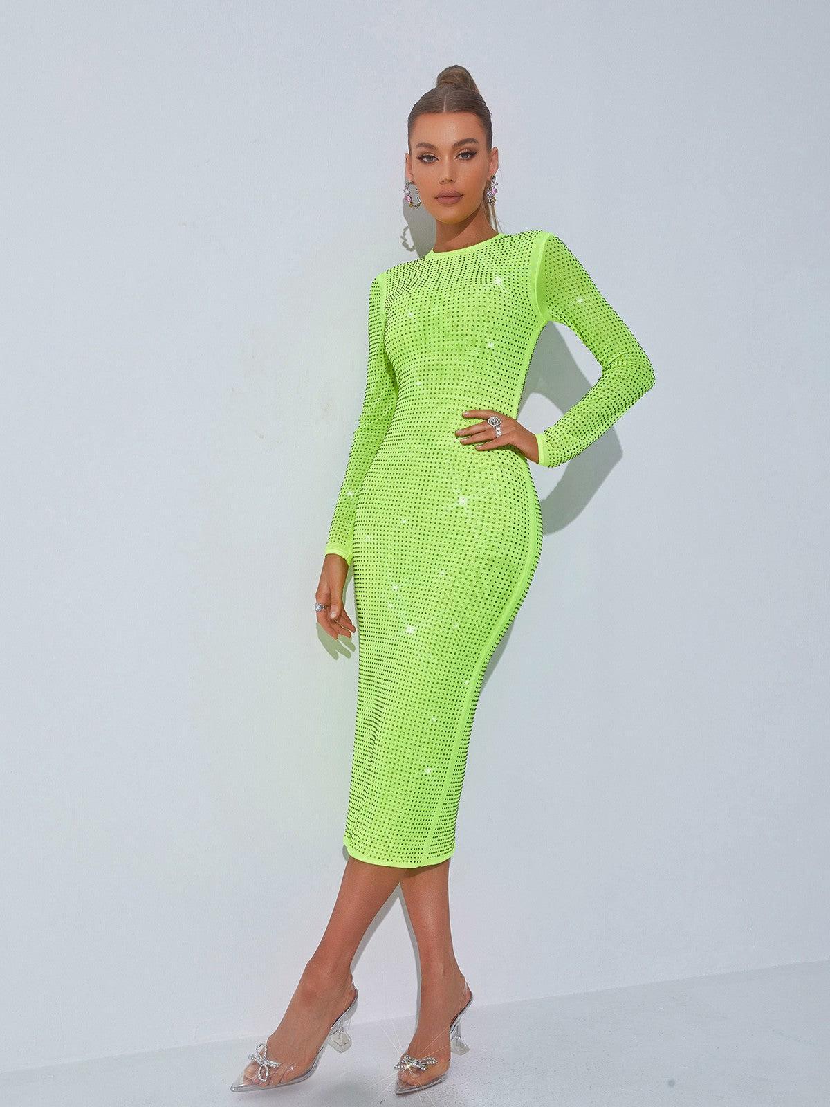 Neriah Kristal Midi Elbise