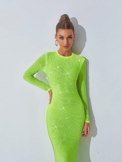 Neriah Kristal Midi Elbise