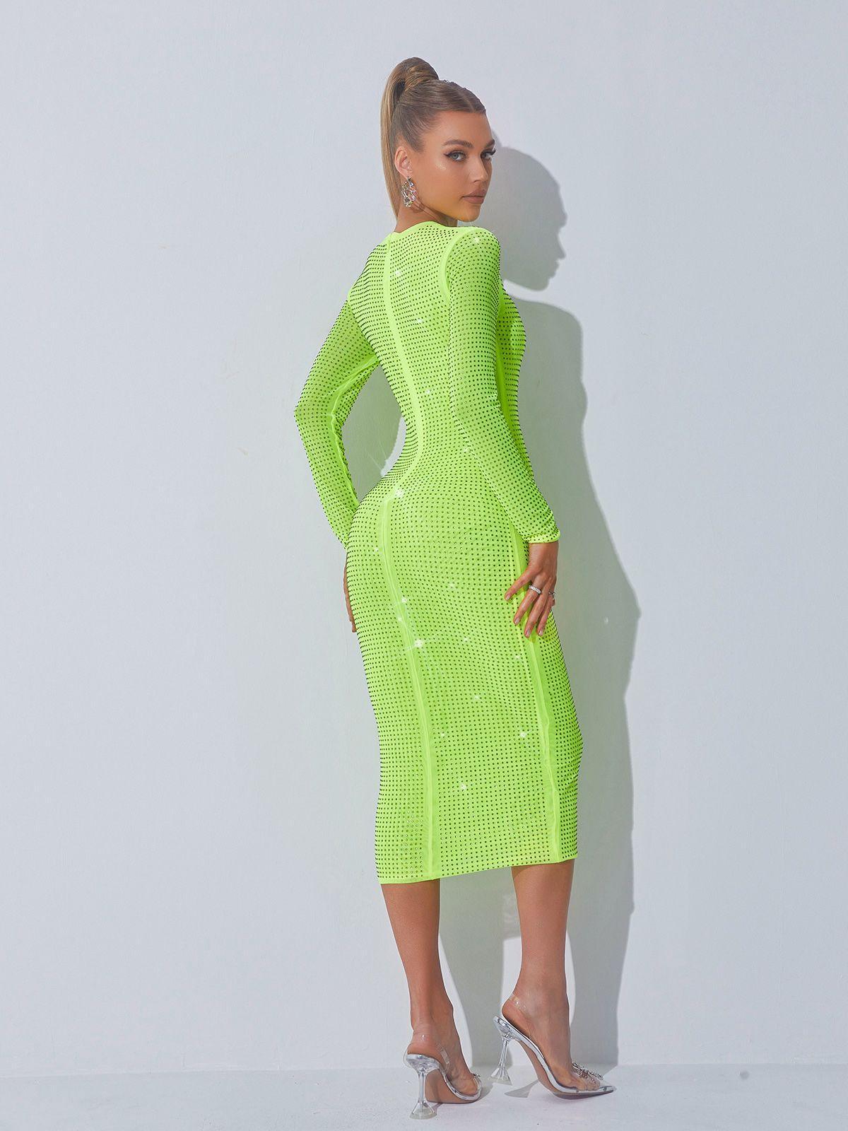 Neriah Kristal Midi Elbise