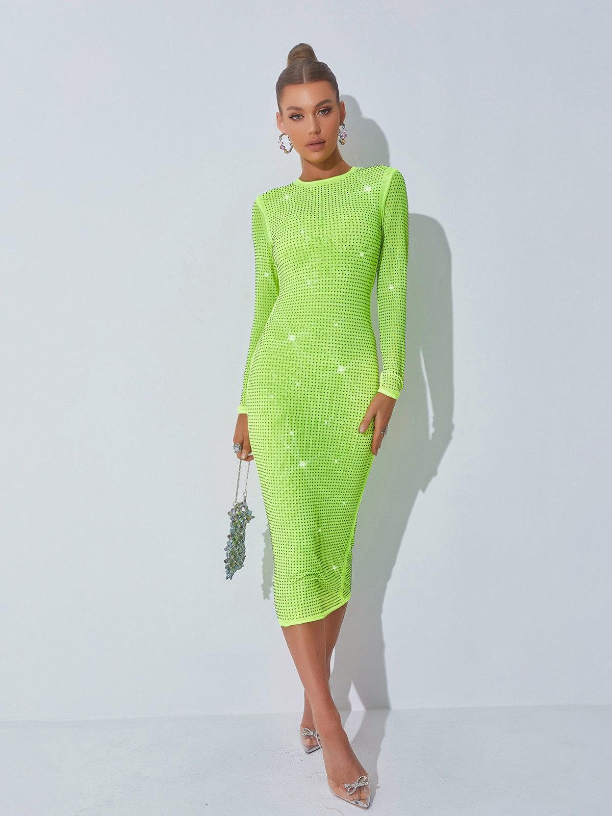 Neriah Kristal Midi Elbise