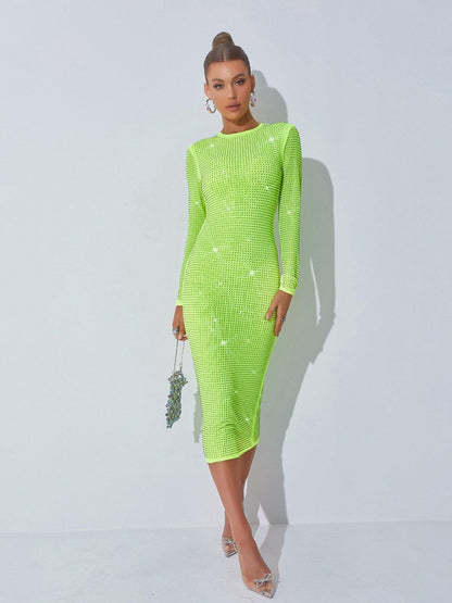Neriah Kristal Midi Elbise