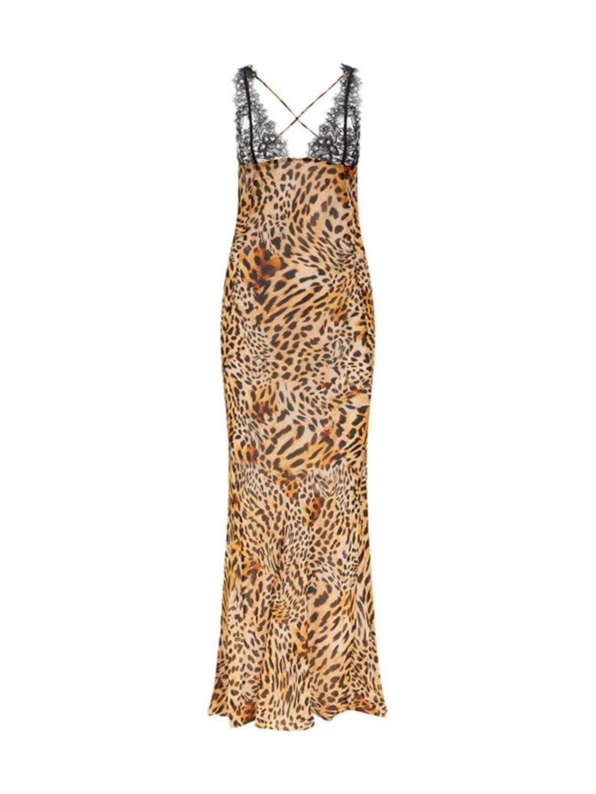 Svea Dantelli Leopar Maxi Elbise