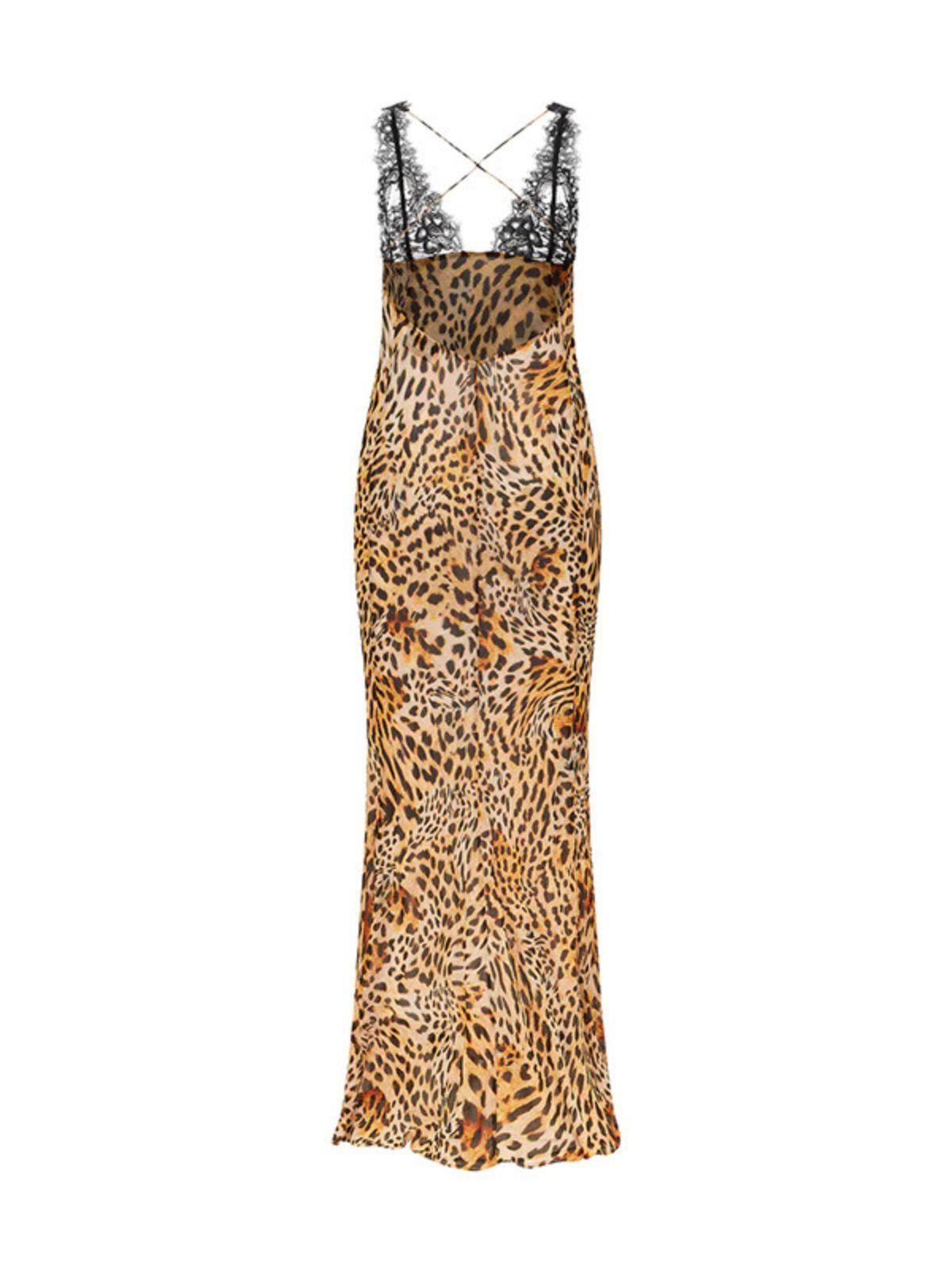 Svea Dantelli Leopar Maxi Elbise