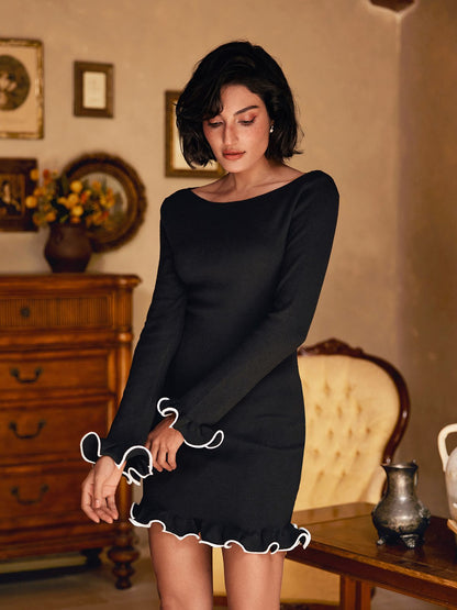 Tionne Volanlı Mini Elbise